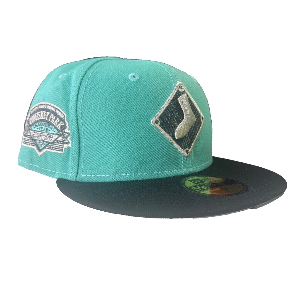 Chicago White Sox Hat New Era 59Fifty Mint Green Comiskey Park Patch Size 7
